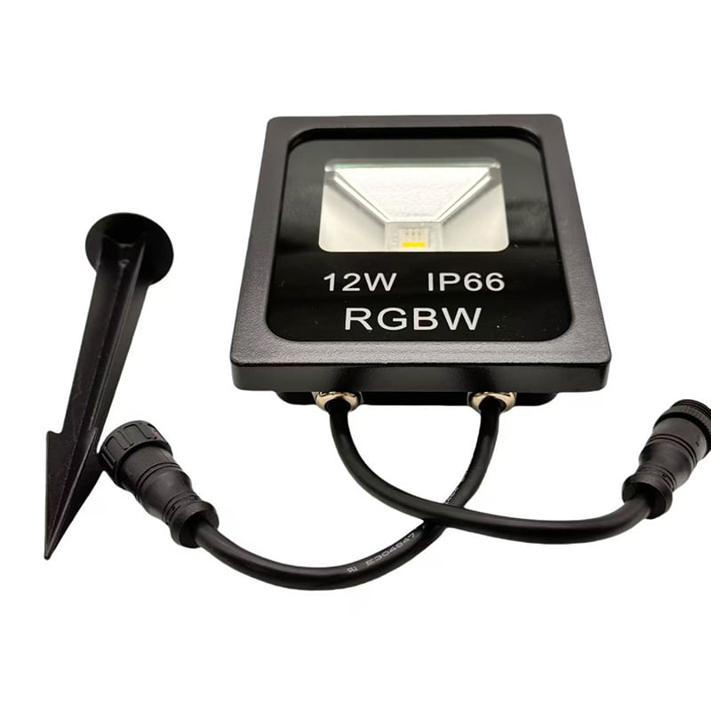 Outdoor DC Low Voltage DMX512 RGBW 12W LED Landscape Floodlight Outdoor DC Low Voltage DMX512 RGBW 12W LED Landscape Floodlight